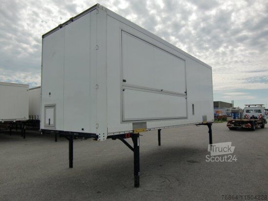 Anhänger-Wechselfahrgestell KRONE WECHSELPRITSCHE 7,30 METER KOFFER SPEZIALAUFBAU, MOBILER MESSESTAND