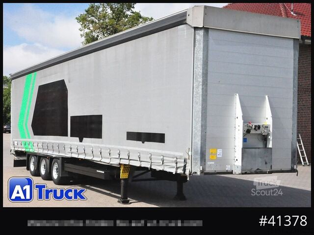 Öppen semitrailer med kapell SCHMITZ SCB  24, Mega, Speed Curtain, VDI 2700, neue Plane