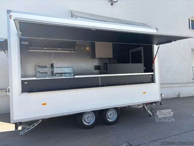 Säljtrailer, TILLGÄNGLIG OMEDELBART! Imbisswagen, Pizzawagen, Imbissanhänger, SOFORT VERFÜGBAR!