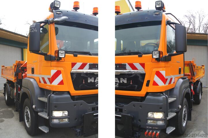 Trójstronna wywrotka MAN TGS 18.320 BL 4x4 / ATLAS 75.2 / MEILLER / Winterdienst