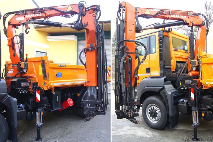 Trójstronna wywrotka MAN TGS 18.320 BL 4x4 / ATLAS 75.2 / MEILLER / Winterdienst