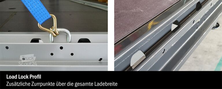 Avoin puoliperävaunu pressulla FLIEGL 3-Achs Mega Gardine zum Aufbau
