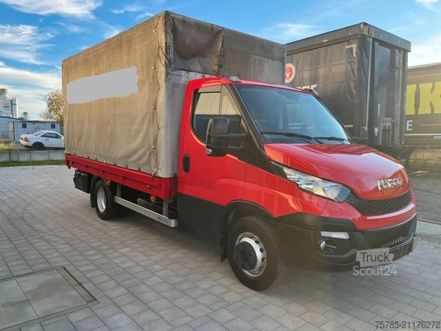 Furgão cortina de lona IVECO 70 C 17 Klima,Luftf.,3.950 Nl.