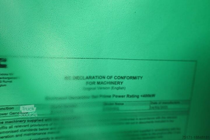 Agrégat Cummins C55D5EQ Declaration of Conformity, Diesel, 55kVA,