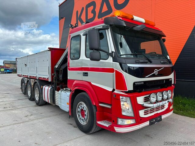 Savivartis su kranu Volvo FM 500 8x4*4 HIAB 144E-5 / BOX L=5992 mm