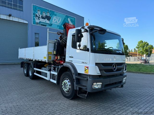 Kipper LKW MERCEDES-BENZ Axor 2633 Kipper mit Kran Fassi F135