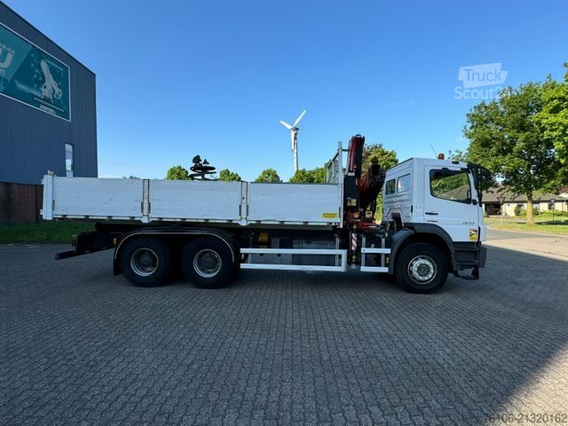 Kipper LKW MERCEDES-BENZ Axor 2633 Kipper mit Kran Fassi F135