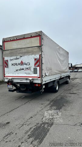 Ciężarówka z platformą i plandeką (firanka) Mercedes-Benz Atego 1224 Plane Curtain T Atego Hebebühne mit Fernbedinung