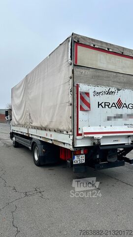 Ciężarówka z platformą i plandeką (firanka) Mercedes-Benz Atego 1224 Plane Curtain T Atego Hebebühne mit Fernbedinung