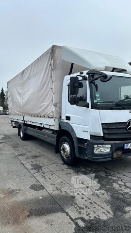 Ciężarówka z platformą i plandeką (firanka) Mercedes-Benz Atego 1224 Plane Curtain T Atego Hebebühne mit Fernbedinung