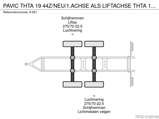 Transporteur de bois PAVIC THTA 19 44Z/NEU/1.ACHSE ALS LIFTACHSE THTA 19 4...