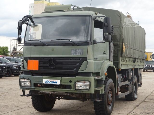 Camion cu platformă și prelată MERCEDES-BENZ AXOR-R 1829 A Bm 950.562 Pritsche/Plane
