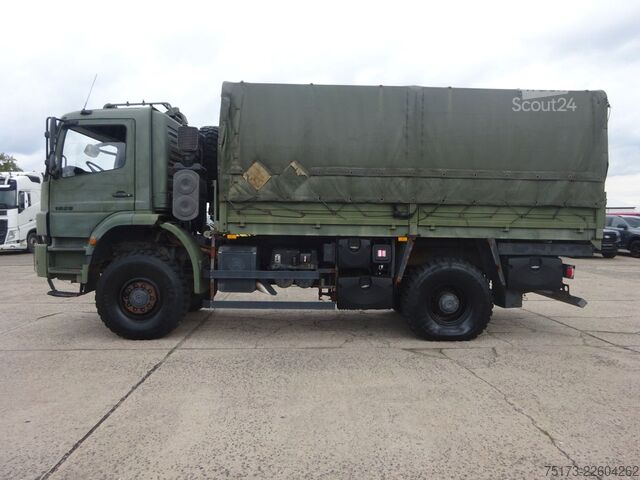 Camion cu platformă și prelată MERCEDES-BENZ AXOR-R 1829 A Bm 950.562 Pritsche/Plane