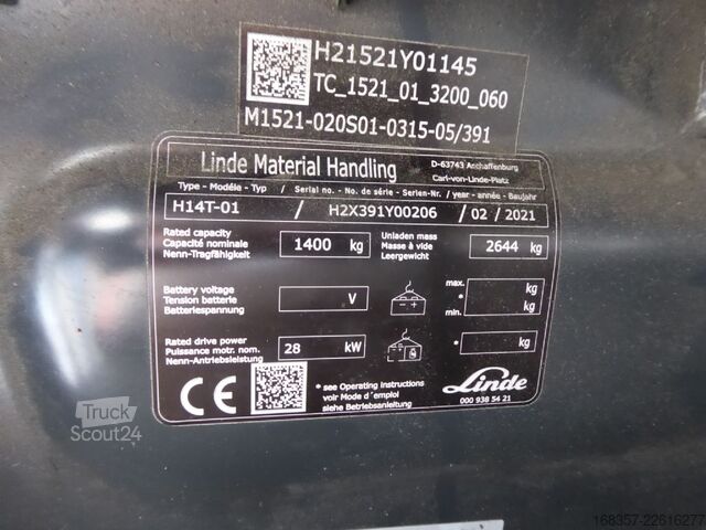 Фронтальний навантажувач вилковий Linde H14T-01