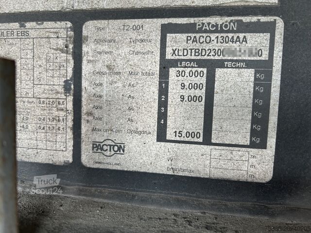 Чемодан Pacton T2-001 / Box / Loadlift / BPW Drum / NL Trailer