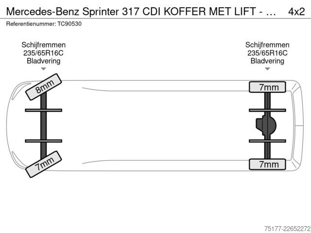 Mala Mercedes-Benz Sprinter 317 CDI KOFFER MET LIFT - AUTOMAAT
