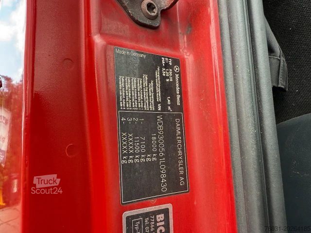 Vrachtwagenchassis MERCEDES-BENZ Actros 1841 V6 4X2 Chassis MP2 Airco Low Cabine
