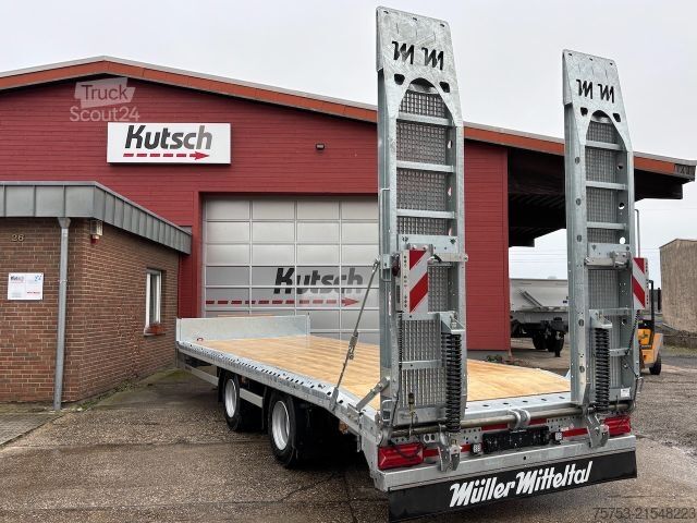 Arbeitsbühne Anhänger MÜLLER-MITTELTAL ETÜ-TA-R 21 Tieflader 7m, luftgefedert, LED