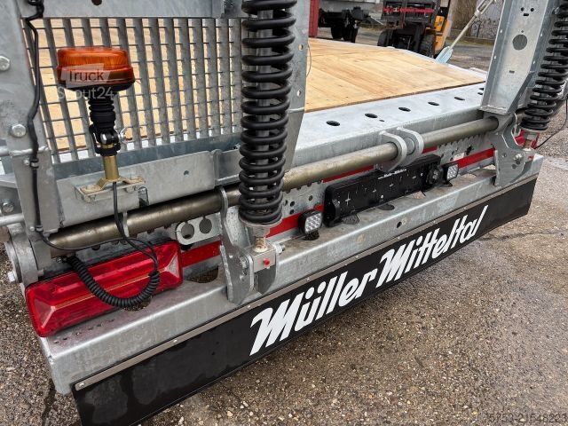 Arbeitsbühne Anhänger MÜLLER-MITTELTAL ETÜ-TA-R 21 Tieflader 7m, luftgefedert, LED