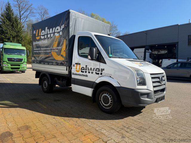 Ponyvával szerelt furgon VOLKSWAGEN Crafter Pritsche+Plane, TÜV bis 10/26