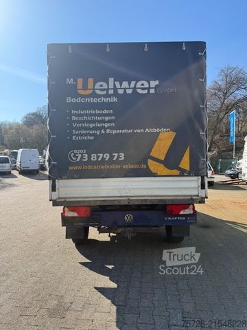 Ponyvával szerelt furgon VOLKSWAGEN Crafter Pritsche+Plane, TÜV bis 10/26