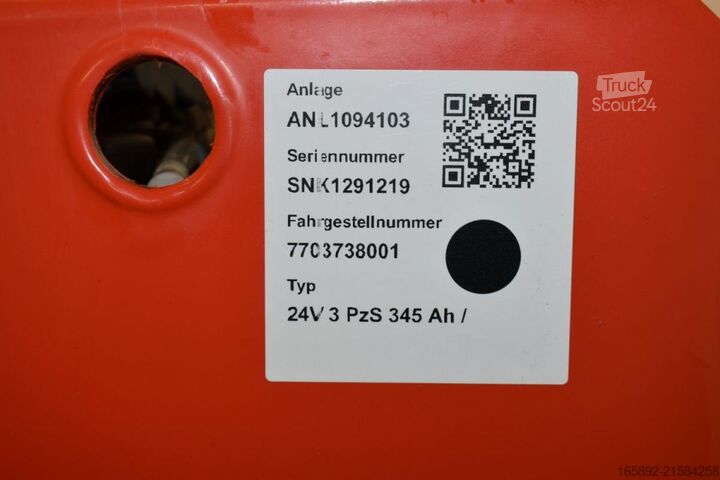 Forklift battery GRUMA 24 Volt 3 PzS 345 Ah