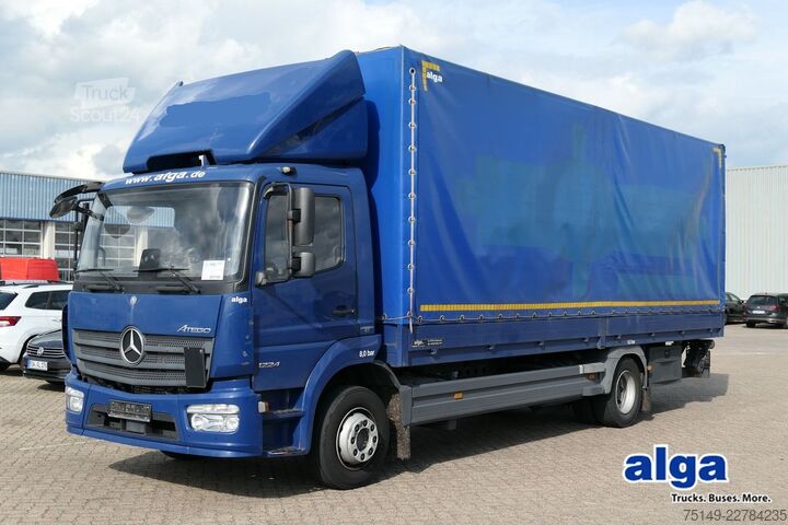 شاحنة بمسطحة ومشمع MERCEDES-BENZ 1224 L Atego 4x2, AHK, LBW, 7.200mm lang