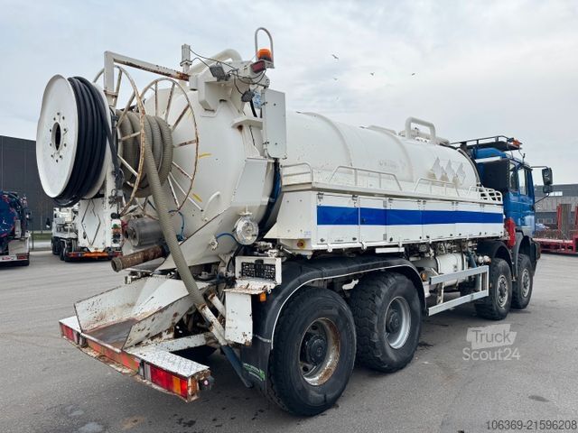 Vacuum tank truck MAN 35.464 8x8 Hvidtved Larsen 9000 L Kanalreiniger