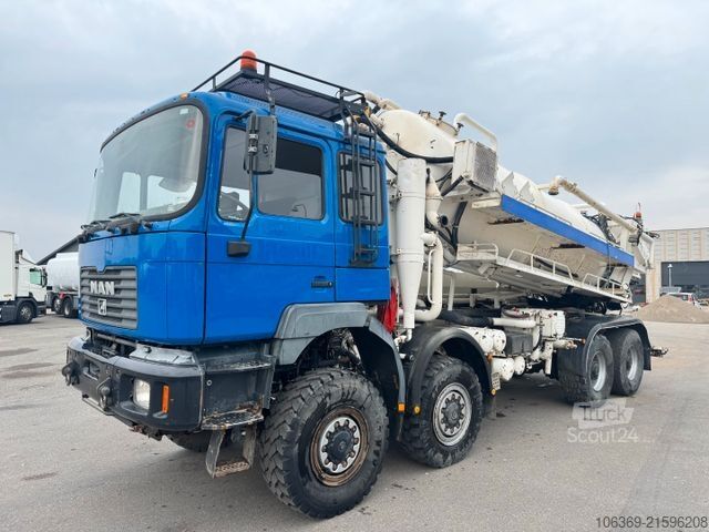 Vacuum tank truck MAN 35.464 8x8 Hvidtved Larsen 9000 L Kanalreiniger