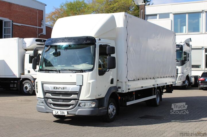 Dodávka s plachtovou bočnicou Daf LF 210 Pritscheplane Bordwände ACC AHK 148 Tkm