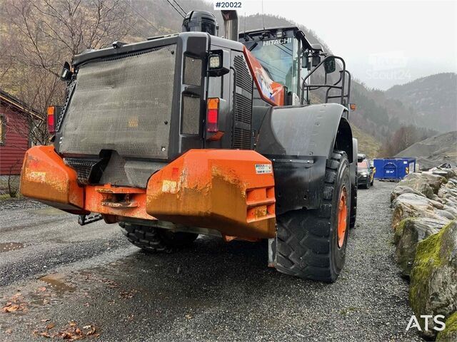Pyöräkuormaaja Hitachi zw370-6 wheel loader w/ scale, printer & bucket