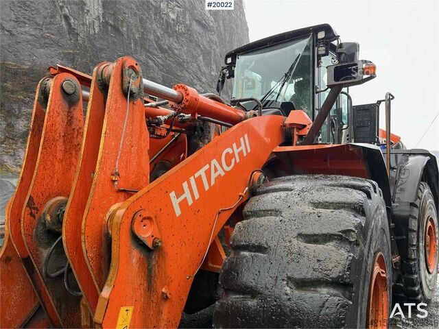 Pyöräkuormaaja Hitachi zw370-6 wheel loader w/ scale, printer & bucket