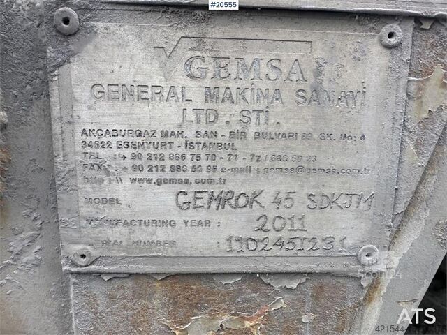 Gemsa Gemrok 45 urbšanas iekārta. SKATĪTIES VIDEO. Gemsa Gemrok 45 drilling rig. WATCH VIDEO.