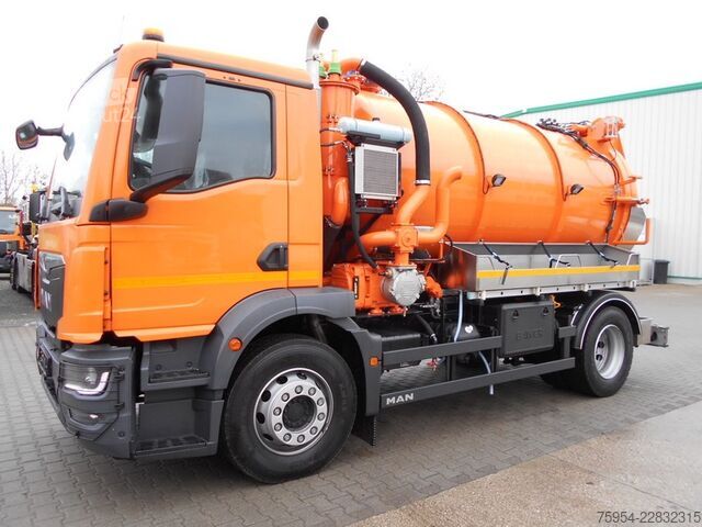вакуумний автоцистерна MAN TGM 18.320 4x2 BL / Faros 10/0,5