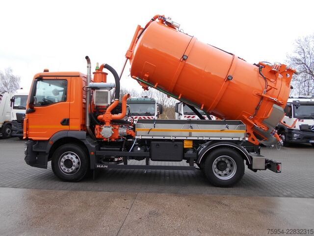 вакуумний автоцистерна MAN TGM 18.320 4x2 BL / Faros 10/0,5