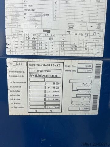 Open oplegger met zeil KöGEL SN 24 MEGA, VARIOS, EDSCHA-VERDECK