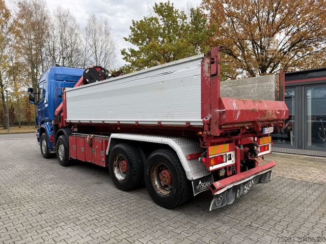 Camião basculante Scania R580 8X4 Kipper Kran HIAB 244-5