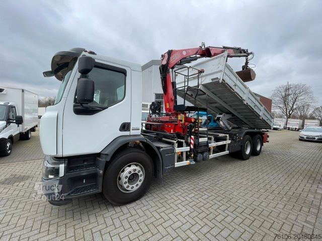 Krautuvas sumontuotas ant sunkvežimio RENAULT Premium Lander 310.26 6x4 Kipper /Kran