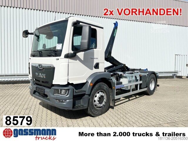 Hákový nosič kontejnerů MAN TGM 18.250/340 4x2 BL CH, Funk, 2x VORHANDEN