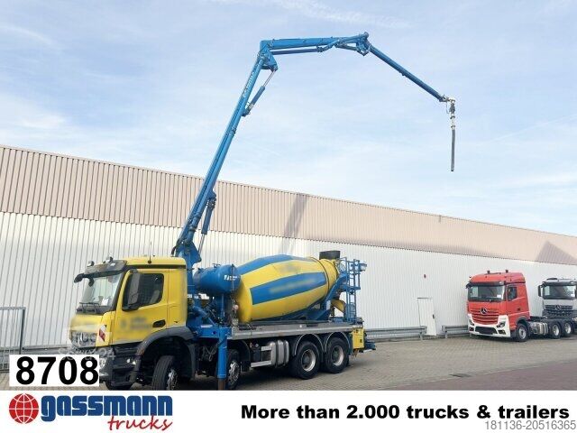 Concrete pump truck Mercedes-Benz Arocs 3246 B 8x4 Stetter Mischer 7m³, Pumpe 25m