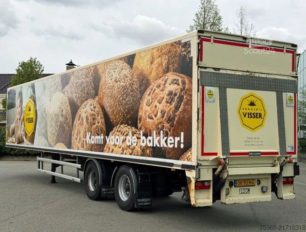 Skåpsemitrailer FLOOR FLO-12-18K1 BURGERS STEERING AXLE TAIL LIFT TOP