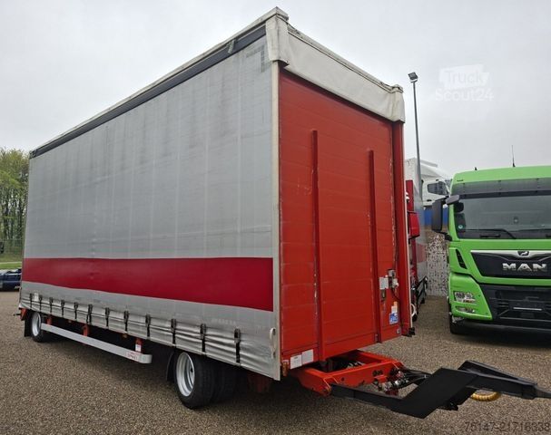 Ανοιχτό ρυμουλκούμενο με μουσαμά DINKEL 18 to 2-Achs Jumbo Edscha Hubdach Staplerhalter