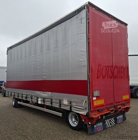 Ανοιχτό ρυμουλκούμενο με μουσαμά DINKEL 18 to 2-Achs Jumbo Edscha Hubdach Staplerhalter