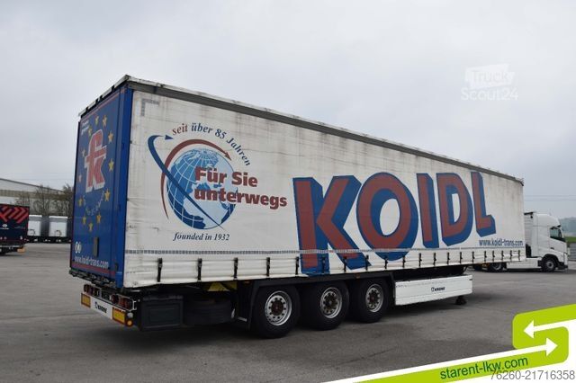 Otvorený náves s plachtou KRONE Palettenkasten SAF Achsen TÜV 7/26