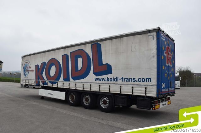 Otvorený náves s plachtou KRONE Palettenkasten SAF Achsen TÜV 7/26