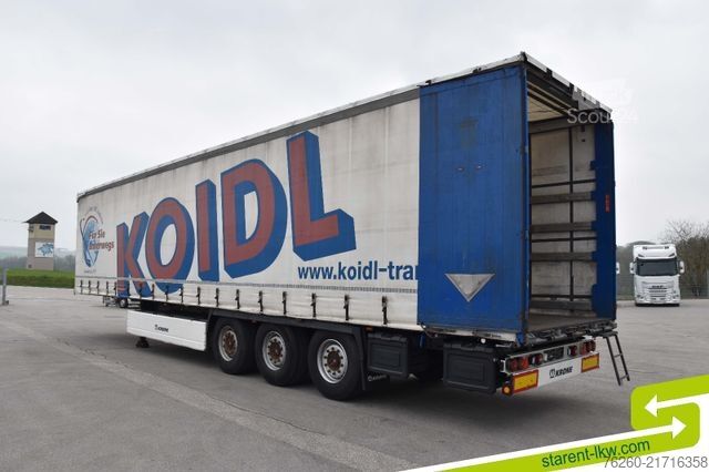 Otvorený náves s plachtou KRONE Palettenkasten SAF Achsen TÜV 7/26