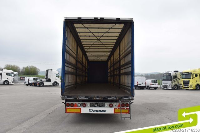 Otvorený náves s plachtou KRONE Palettenkasten SAF Achsen TÜV 7/26