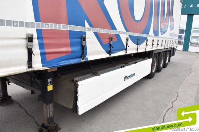 Otvorený náves s plachtou KRONE Palettenkasten SAF Achsen TÜV 7/26