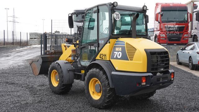 Carregadora de rodas KOMATSU WA 70 Radlader Gabel Schaufel Zentralschmieranla