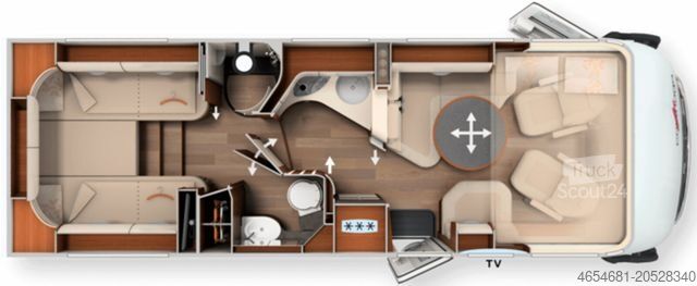 Integrated camper CARTHAGO chic e-line I 50 LE DA MEGA- # ERSPARNIS 60.000€